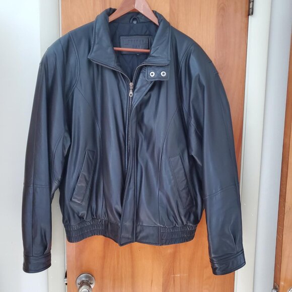 Men's Heavy Weight Genuine Leather Jacket - Size L - Picture 1 of 10